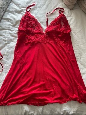 Bundle of 2 Red Lace Pure Romance Lingerie Nightgowns Size 3X